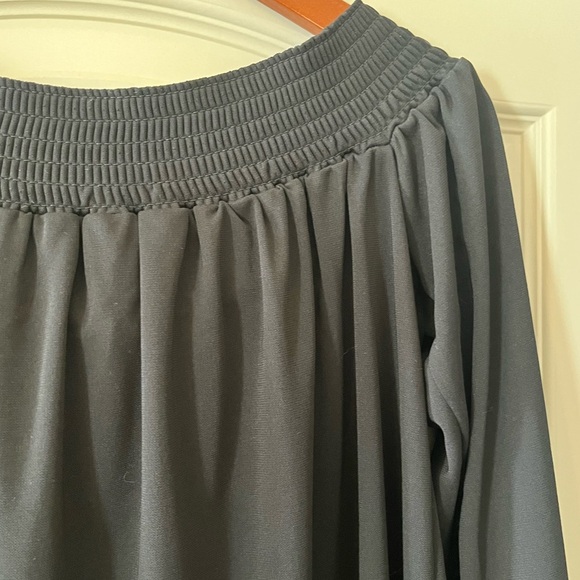 ASOS Rich Black Babydoll Style Off the Shoulder Women’s Size 4 - Picture 5 of 16